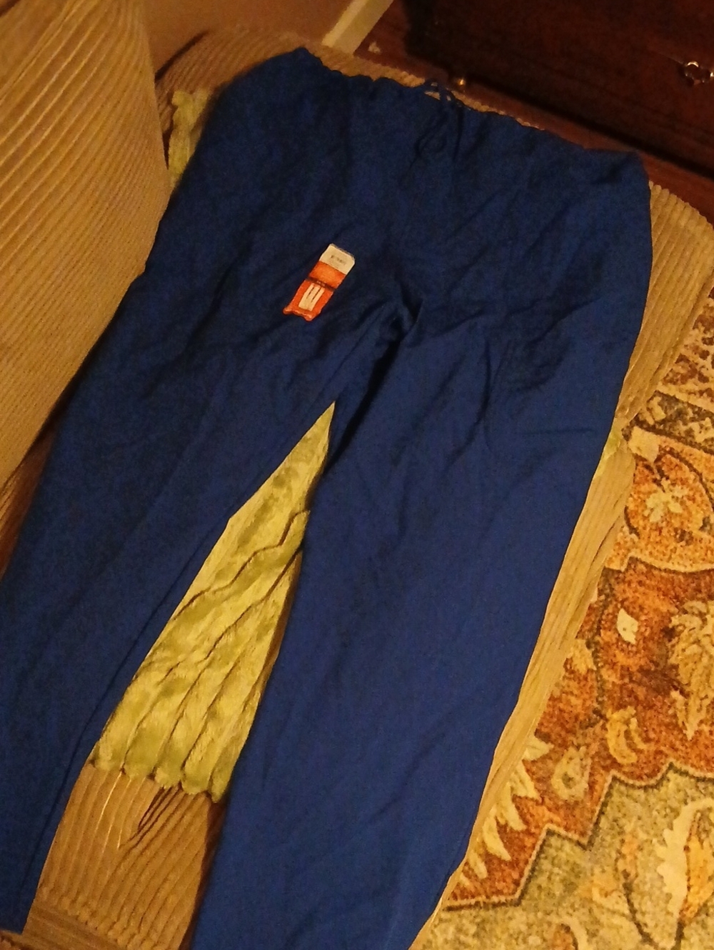 Men's Blue Elastic Waist Pants